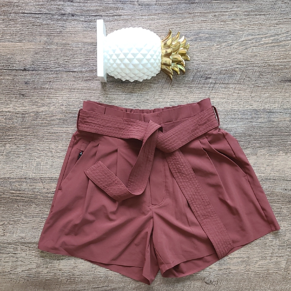 Athleta Skyline Shorts - Cognac Brown